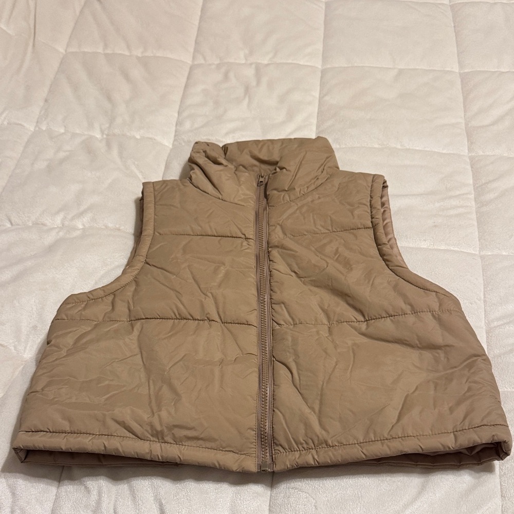 Tan Puffer Vest